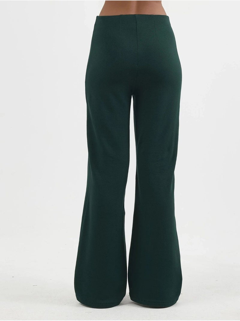 Pantaloni pull-on a vita alta a gamba dritta busem Verde bottiglia - Kiabi