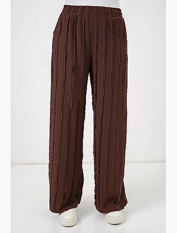 Pantaloni pull-on testurizzati a gamba larga bdart