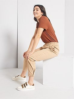 Pantaloni regular à vita elasticizzata - Kiabi