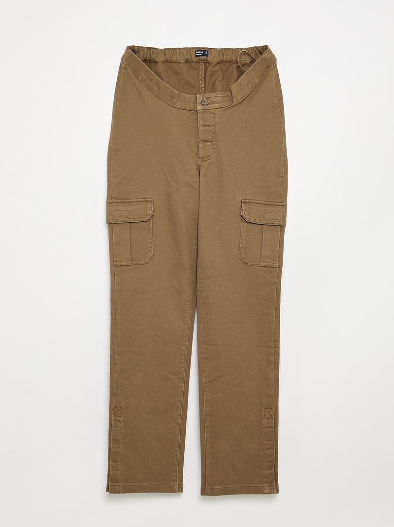 Pantaloni regular con tasche a patta - collezione facile da indossare Marrone - Kiabi