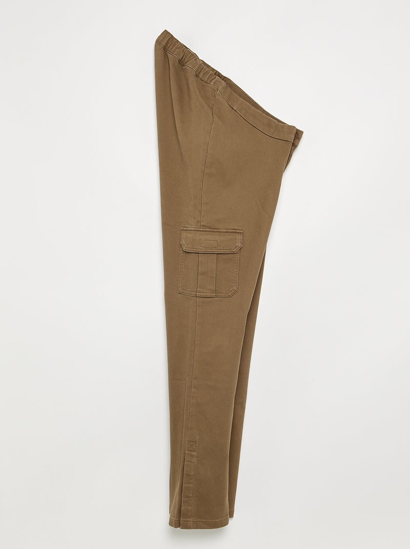 Pantaloni regular con tasche a patta - collezione facile da indossare Marrone - Kiabi