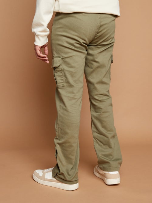 Pantaloni regular con tasche a patta - collezione facile da indossare - Kiabi