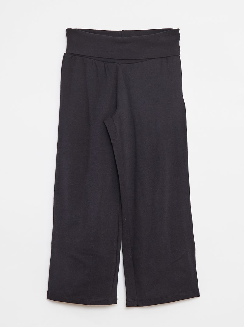 Pantaloni regular con vita elasticizzata nero - Kiabi