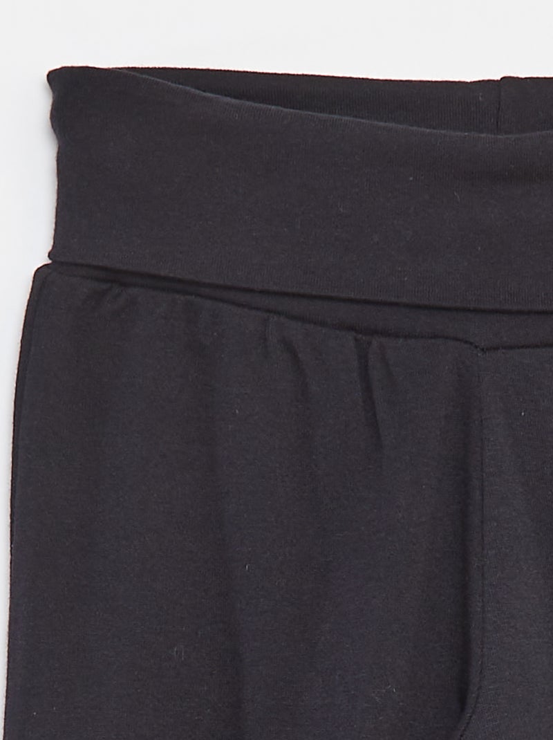 Pantaloni regular con vita elasticizzata nero - Kiabi