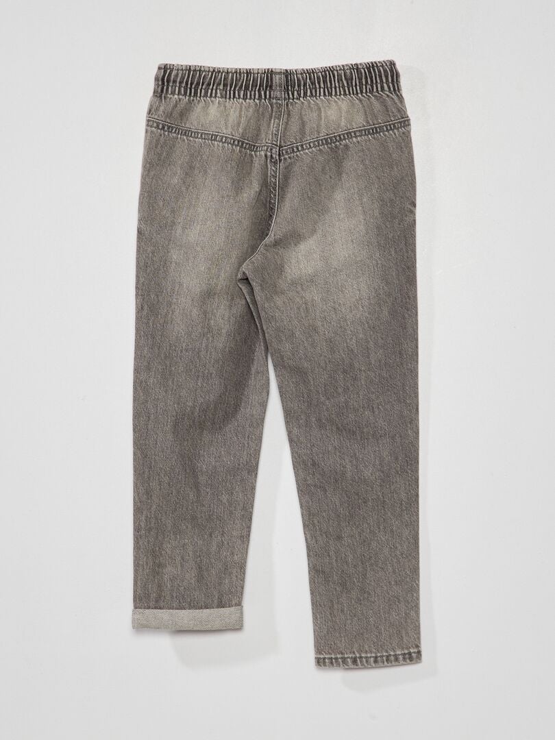 Pantaloni regular fit in denim GRIGIO - Kiabi