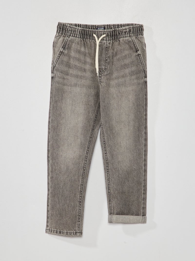 Pantaloni regular fit in denim GRIGIO - Kiabi
