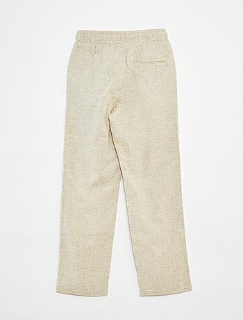 Pantaloni regular fit in lino