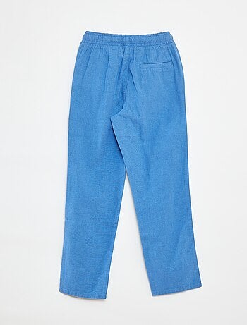 Pantaloni regular fit in lino