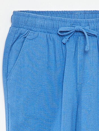 Pantaloni regular fit in lino