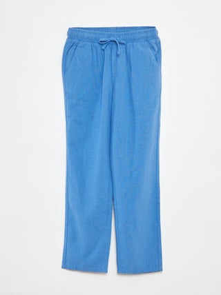 Pantaloni regular fit in lino