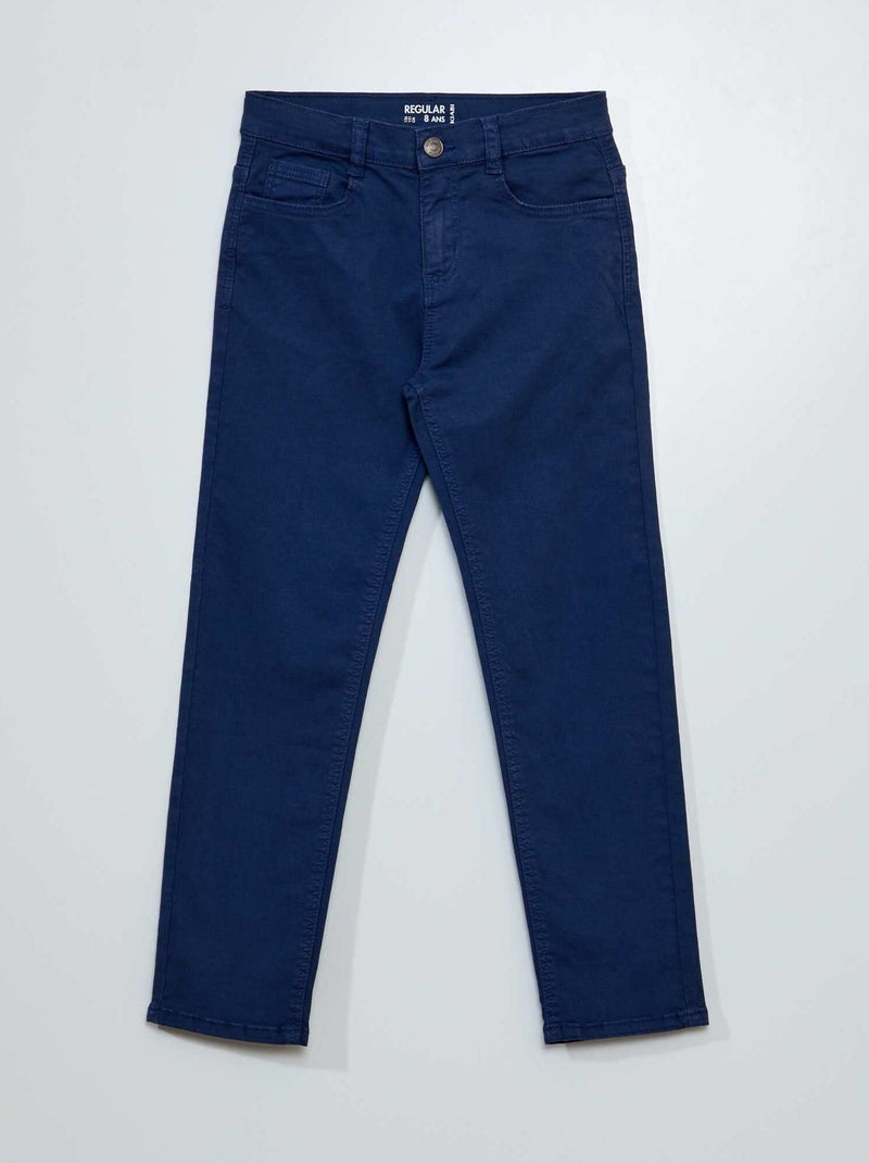 Pantaloni regular fit in twill BLU - Kiabi
