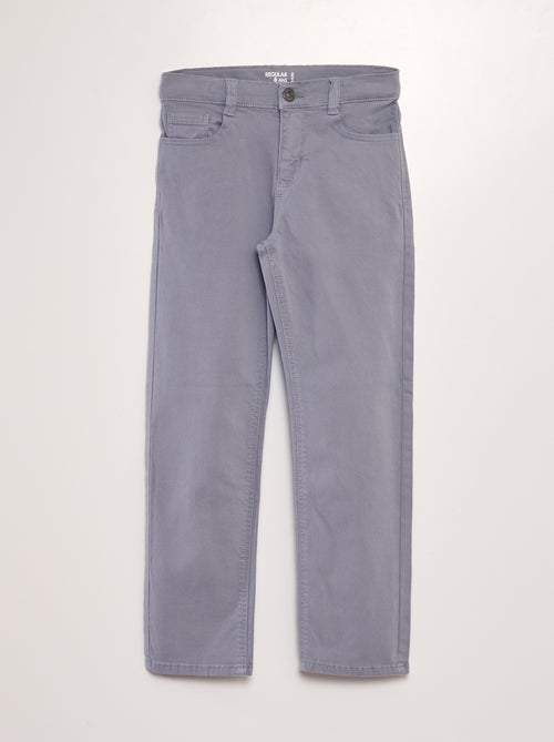 Pantaloni regular fit in twill - Kiabi