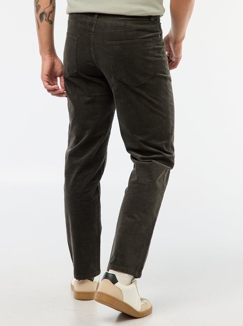 Pantaloni regular fit in velluto tinta unita - Kiabi