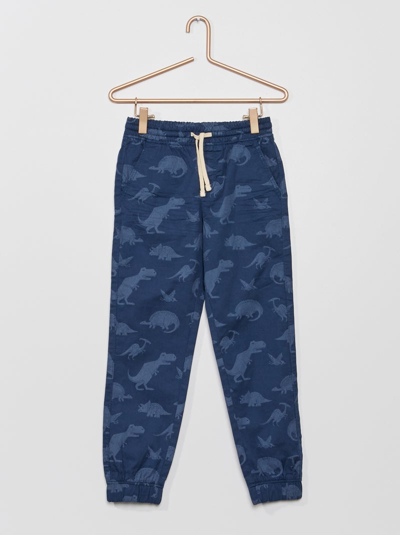 Pantaloni regular fit stampati BLU - Kiabi