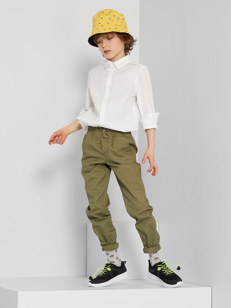 Pantaloni regular fit verde licheno - Kiabi