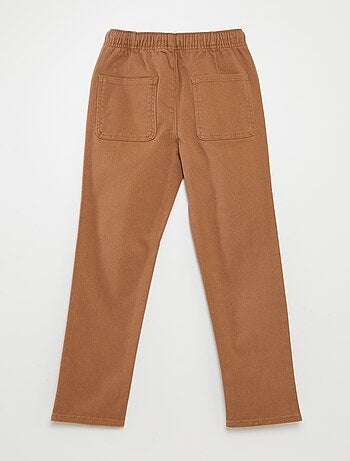 Pantaloni regular tinta unita