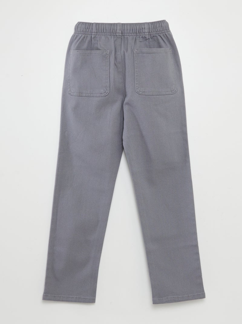 Pantaloni regular tinta unita GRIGIO - Kiabi