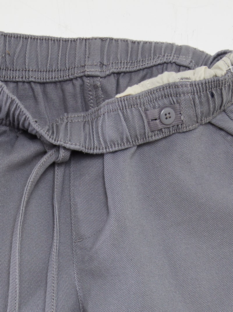 Pantaloni regular tinta unita GRIGIO - Kiabi