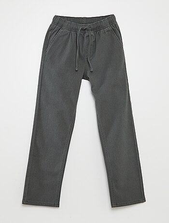 Pantaloni regular tinta unita