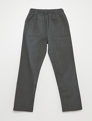 Pantaloni regular tinta unita