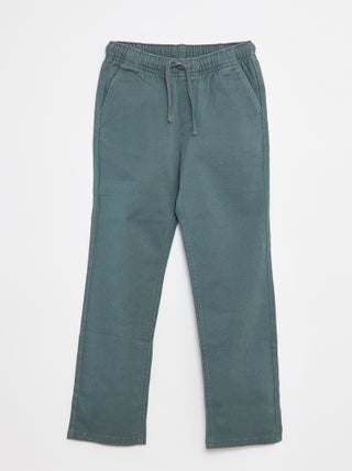 Pantaloni regular tinta unita