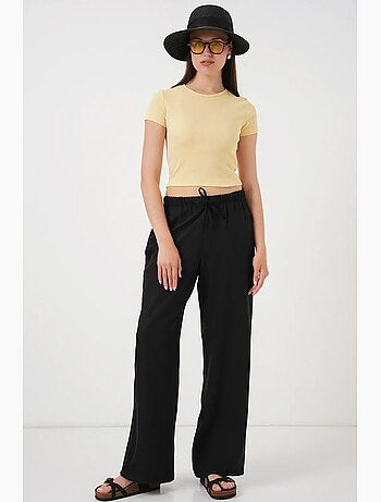 Pantaloni relaxed a gamba ampia con coulisse bdart