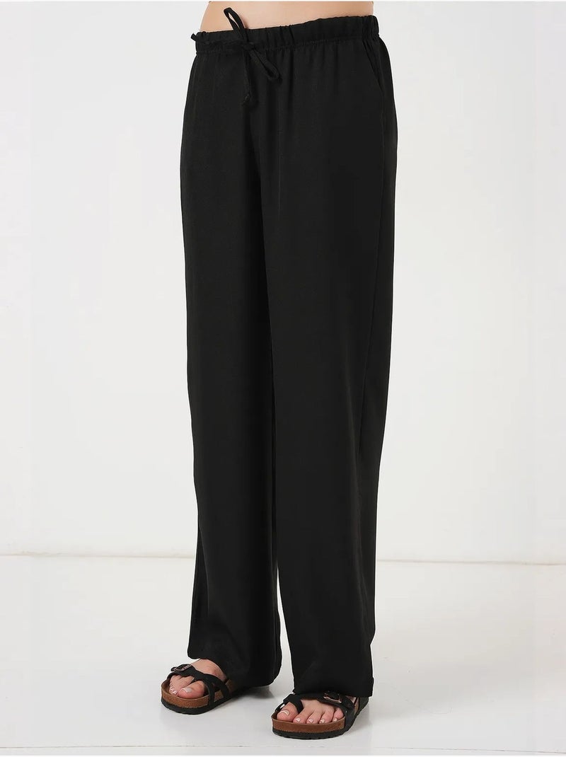 Pantaloni relaxed a gamba ampia con coulisse bdart Nero - Kiabi