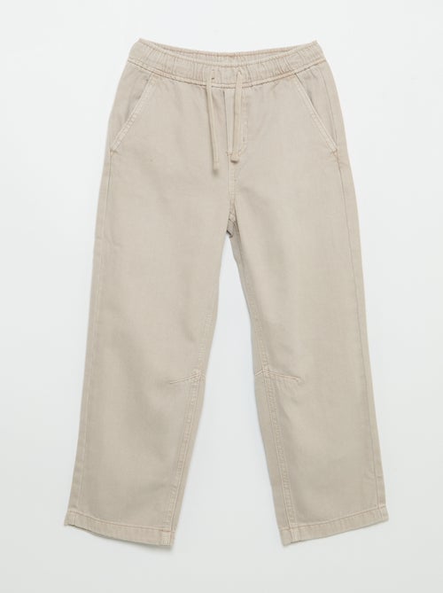 Pantaloni relaxed fit con vita elasticizzata - Kiabi Pantaloni relaxed fit con vita elasticizzata - Kiabi