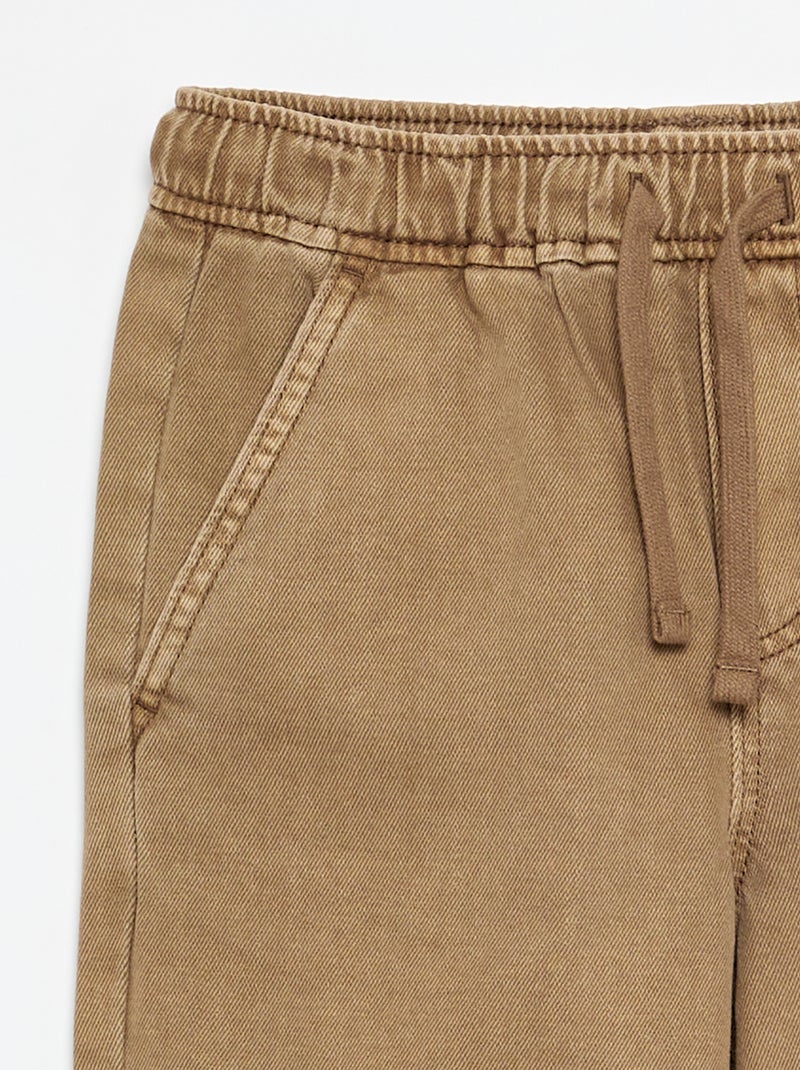 Pantaloni relaxed fit con vita elasticizzata Marrone - Kiabi