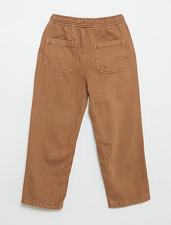 Pantaloni relaxed fit con vita elasticizzata