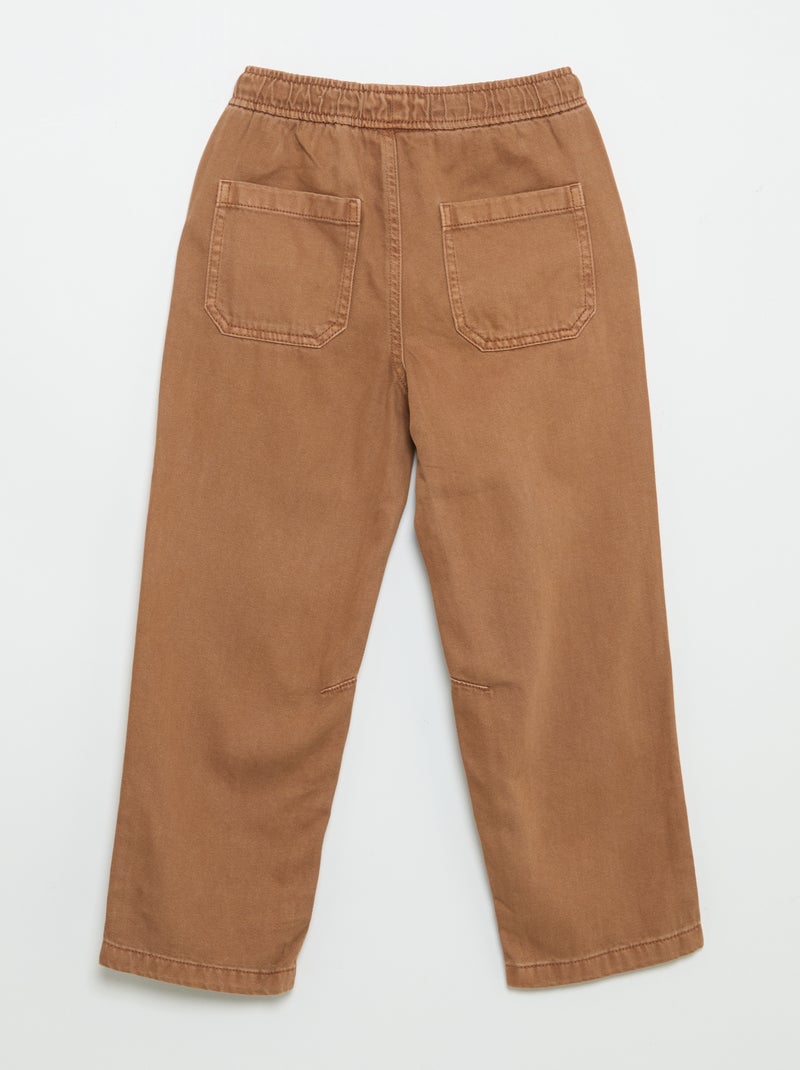 Pantaloni relaxed fit con vita elasticizzata Marrone - Kiabi