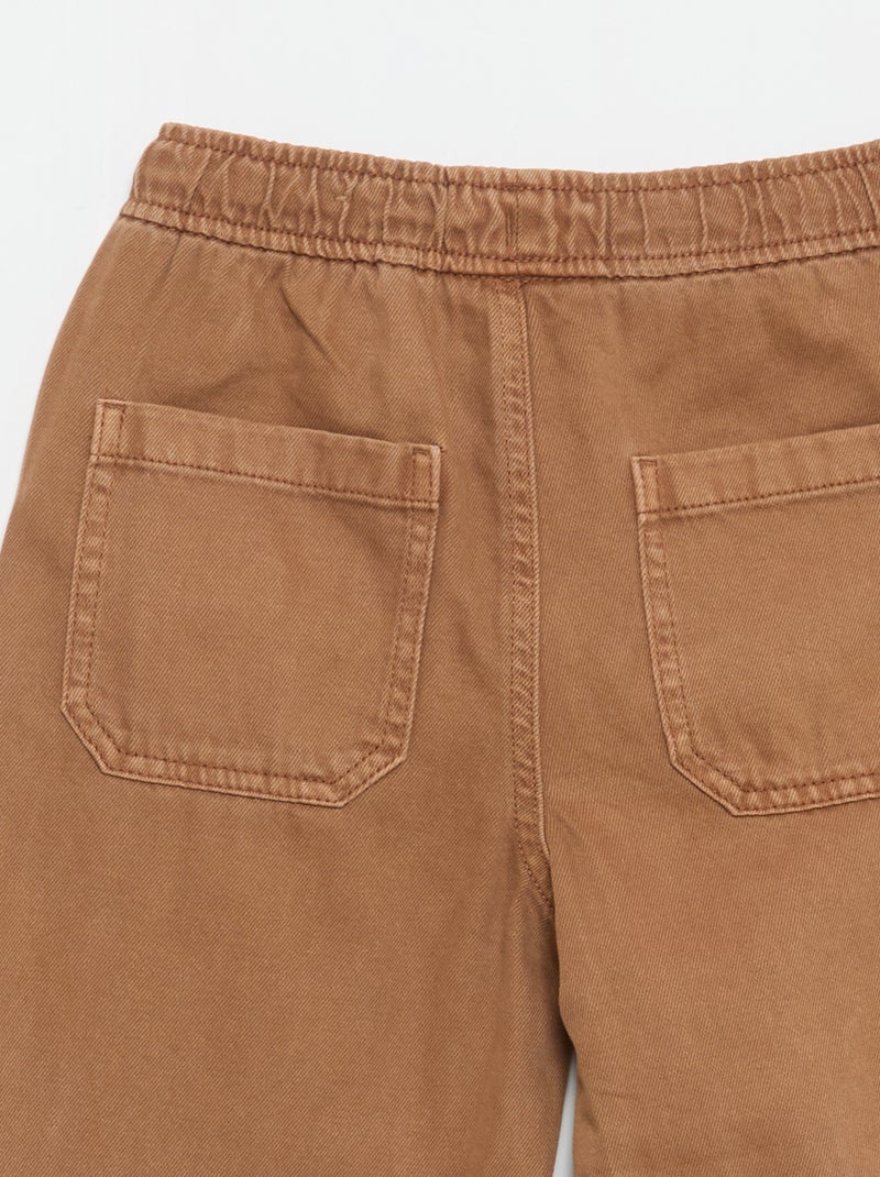 Pantaloni relaxed fit con vita elasticizzata Marrone - Kiabi