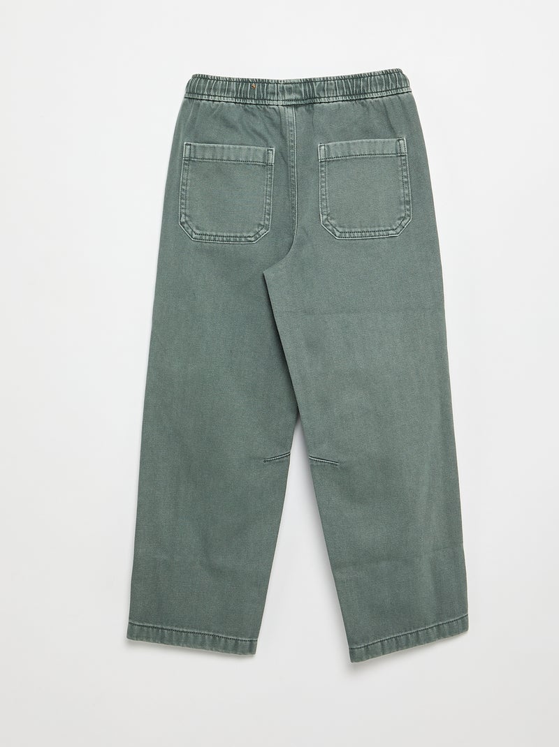 Pantaloni relaxed fit con vita elasticizzata Verde - Kiabi