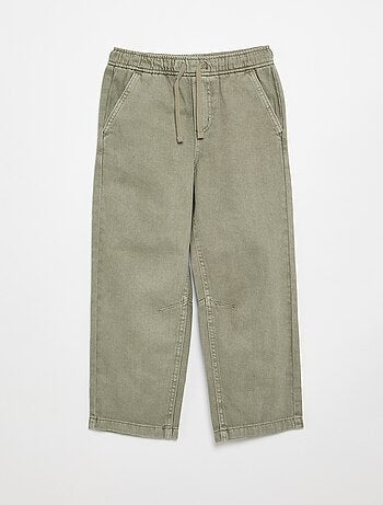 Pantaloni relaxed fit con vita elasticizzata
