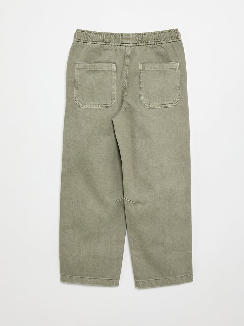 Pantaloni relaxed fit con vita elasticizzata Verde - Kiabi