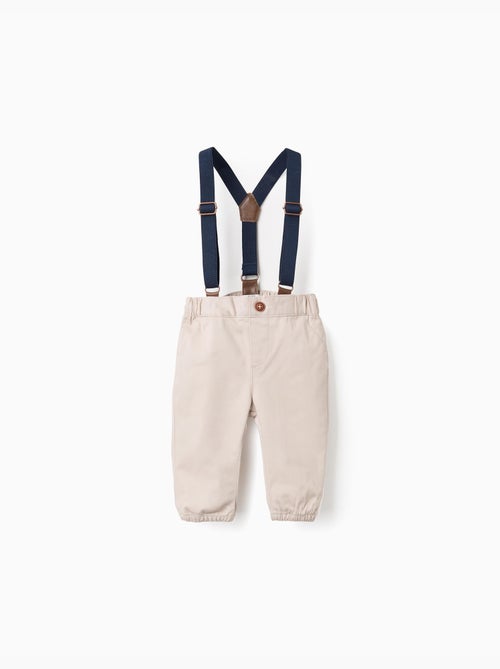 Pantaloni saffiano con bretelle rimovibili - Kiabi Pantaloni saffiano con bretelle rimovibili - Kiabi