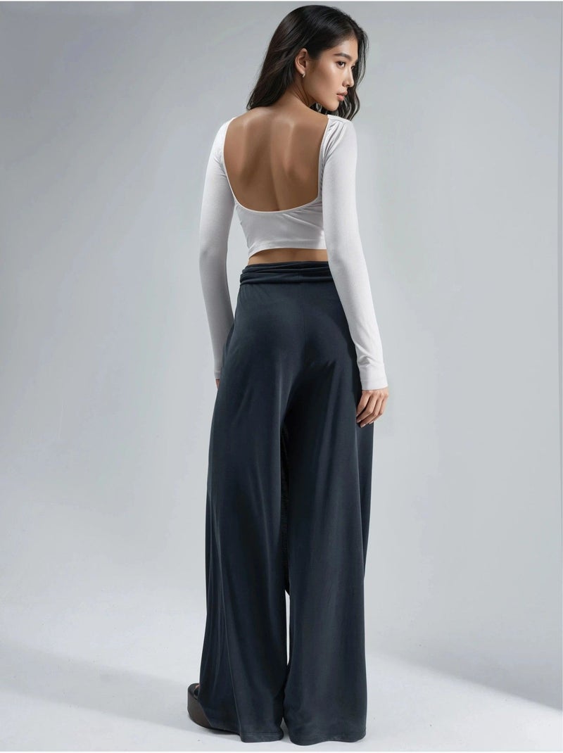 Pantaloni salwar a gamba ampia busem Grigio scuro - Kiabi