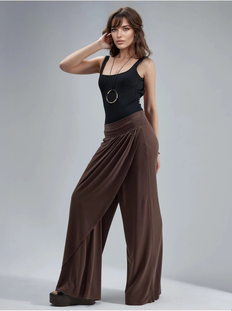 Pantaloni salwar a gamba ampia busem Marrone chiaro - Kiabi
