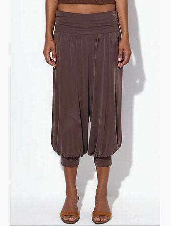 Pantaloni salwar capri da donna in modal e poliestere busem