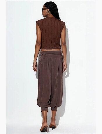 Pantaloni salwar capri da donna in modal e poliestere busem