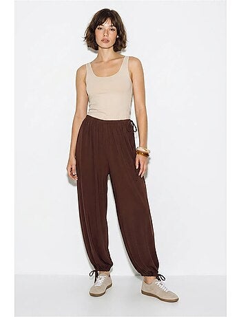 Pantaloni salwar da donna alla caviglia con vita con laccio lucci