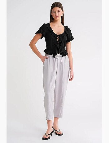 Pantaloni salwar fit con coulisse mixray