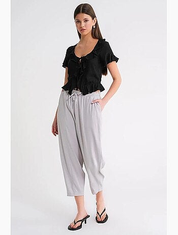 Pantaloni salwar fit con coulisse mixray