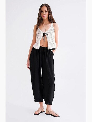 Pantaloni salwar fit con coulisse mixray