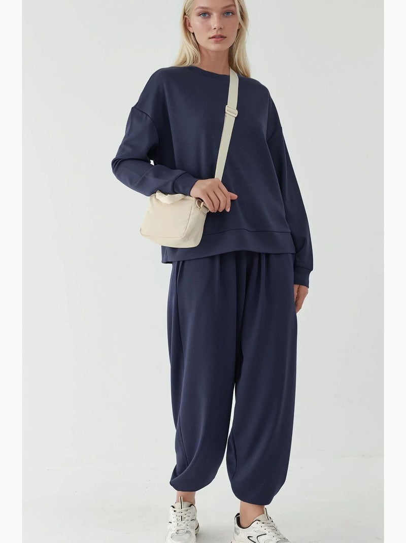 Pantaloni salwar modal touch con tasche hiccup Blu marino - Kiabi