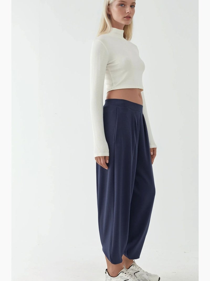 Pantaloni salwar modal touch con tasche hiccup Blu marino - Kiabi