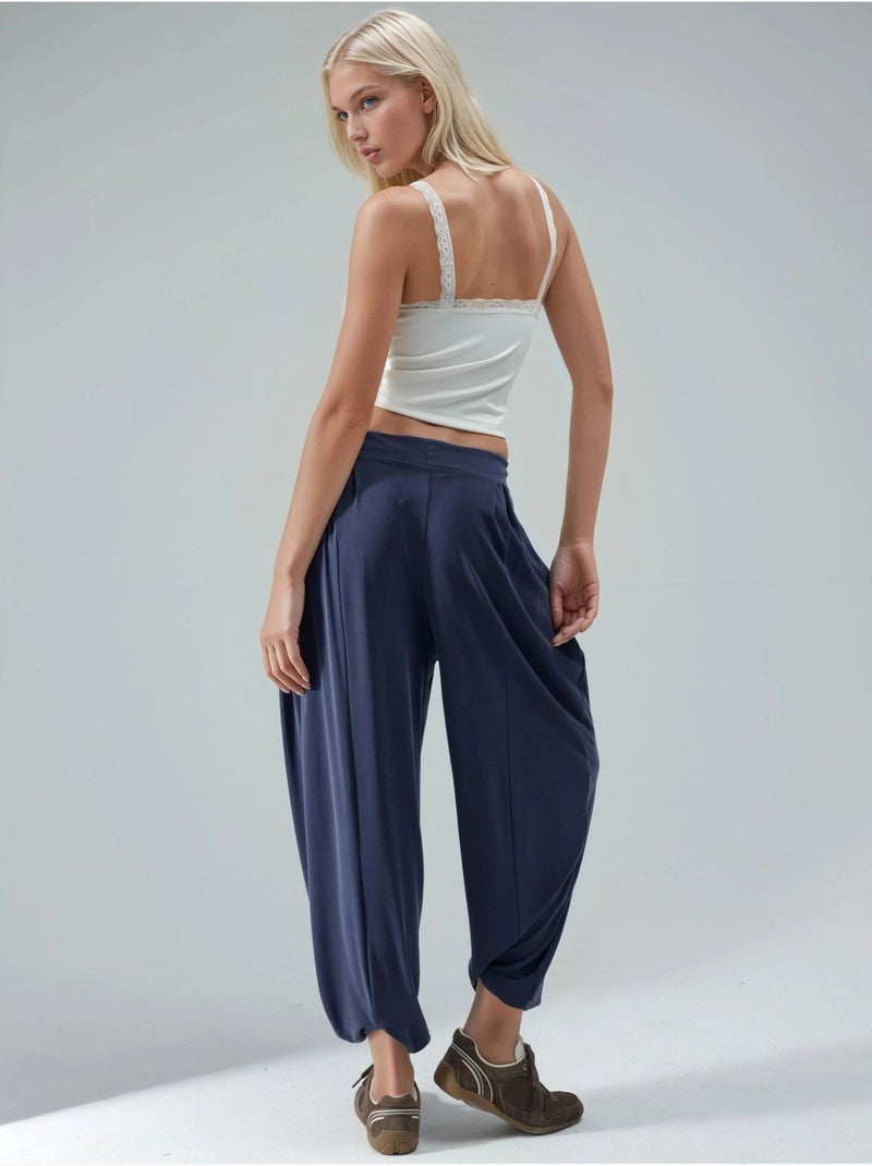 Pantaloni salwar plissettati busem Blu marino - Kiabi