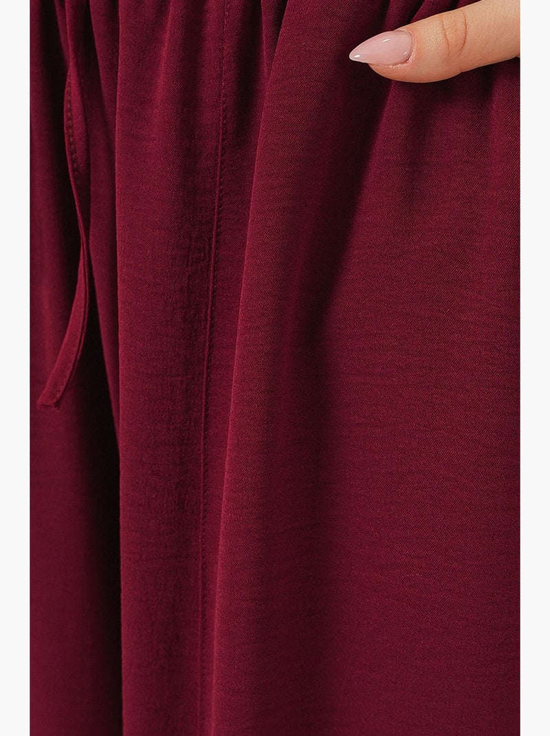 Pantaloni salwar testurizzati con vita con coulisse bdart Rosso bordeaux - Kiabi