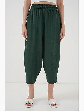 Pantaloni salwar testurizzati con vita con coulisse bdart