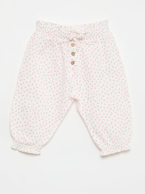 Pantaloni Sarouel in jersey di cotone - Kiabi